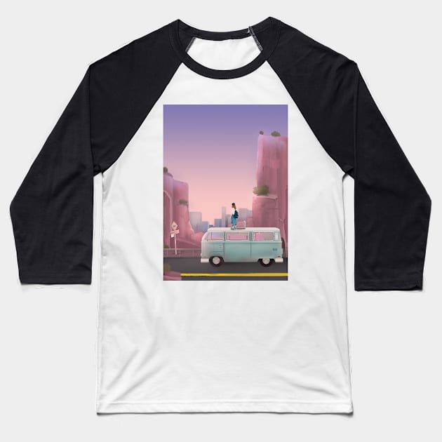 Lofi Travel Baseball T-Shirt by SorokinaAnny